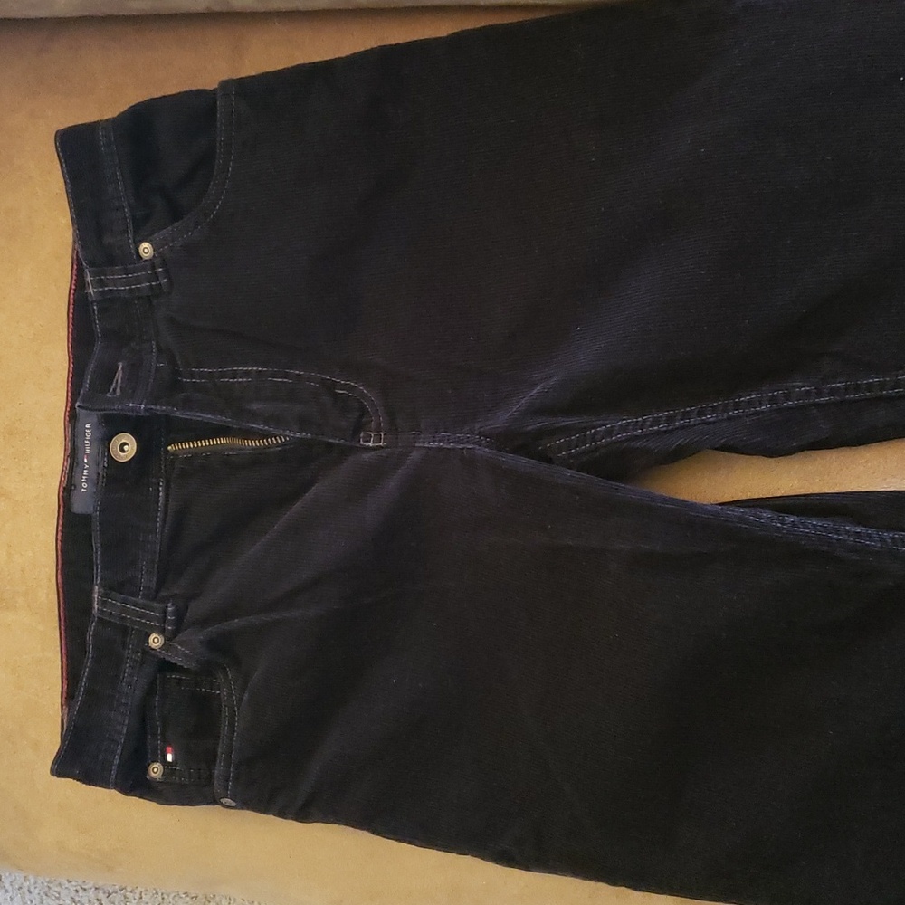 Boy's Tommy Hilfiger Black Corduroy Pants, Size 20